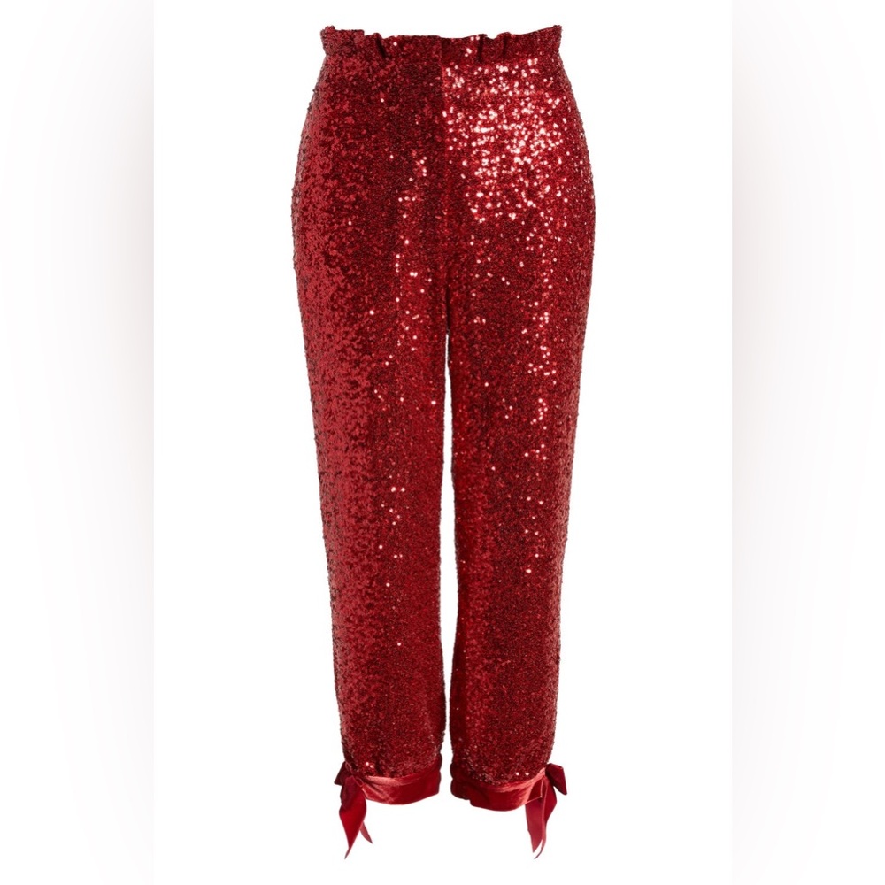 Atlantic-Pacific x Halogen Sparkling Red Sequin Pants